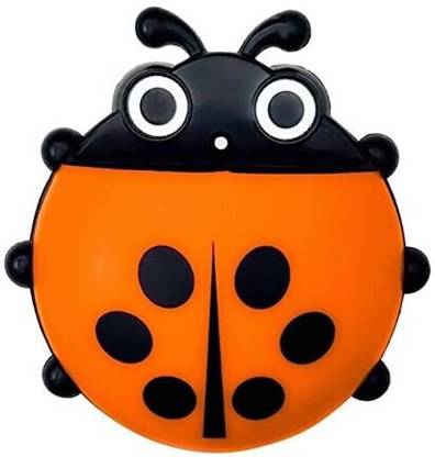 Thaldi enterises Ladybug Wall Mount Toothbrush/Pen/ Mobile Holder Bathroom Organizer (Pack of 1) Plastic Toothbrush Holder
