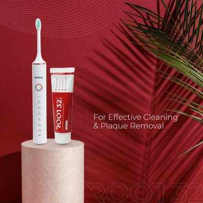 Root32 Soft Dupont Bristles 37000 Frequency 6 Modes 4 Brush Heads Toothbrush Toothpaste Toothbrush Sanitizer