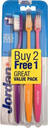 Jordan Perfectly Reach & Clean Soft/ Medium Toothbrush Soft Toothbrush