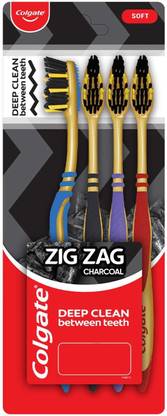 Colgate ZigZag Charcoal Soft Toothbrush