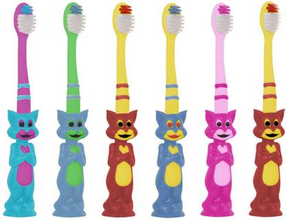 Buddsbuddy Combo Of 5 Tom Kids Tooth Brush BB3014, Multi Color Ultra Soft Toothbrush