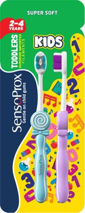 SENSOPROX Toddler Combo of 2 Blue & Purple Ultra Soft Toothbrush