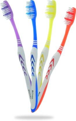 ROYAL SMILE SPECIALISTS Spring Trans Toothbrush with Medium Soft Zigzag Bristles Medium Toothbrush