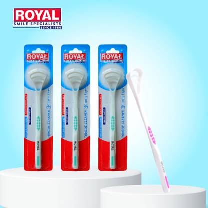 ROYAL SMILE SPECIALISTS Royal Smile Tongue Cleaner Pack of 3 Medium Toothbrush