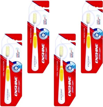 FLORENTHA ENSHINE ADVANCE CLEAN TOOOTHBRUSH WITH ULTRA SOFT BRISTLES FOR WHITE TEETH Ultra Soft Toothbrush