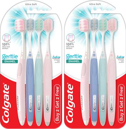 Colgate Gentle Enamel Ultra Soft (4pcs x 2) Ultra Soft Toothbrush