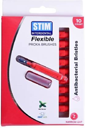 STIM Interdental Flexible Brush Size ISO - 2 For Narrow Gaps Between The Teeth Ultra Soft Toothbrush