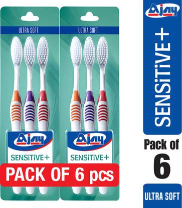 Ajay Sensitive Offer Pack of 6 Pcs (Ultra Soft) Ultra Soft Toothbrush