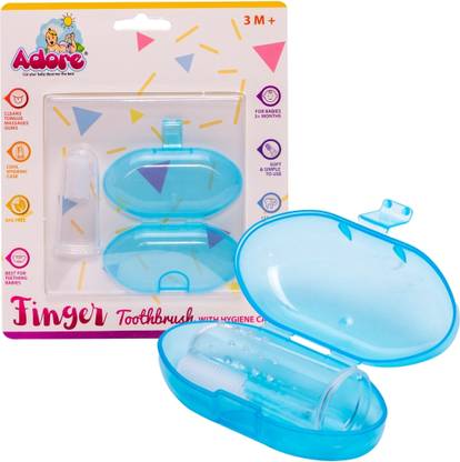 Adore Premium Finger brush with Safety Case Pack of 1 Ultra Soft Toothbrush