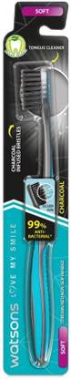 SHIVAMAX Watsons Charcoal Toothbrush 1s. (THAILAND) Soft Toothbrush
