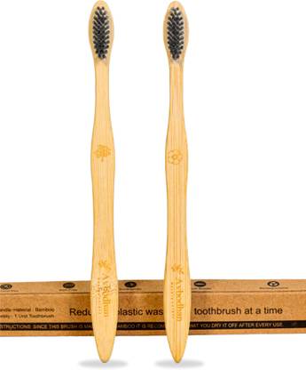 Avbodhan Plastic-Free Bamboo Toothbrush | 100% Natural & Eco-Friendly Medium Toothbrush