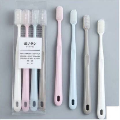 homenity 4PCS Soft Bristle Small Head Toothbrush Tooth Brush Travel Brush Soft Toothbrush