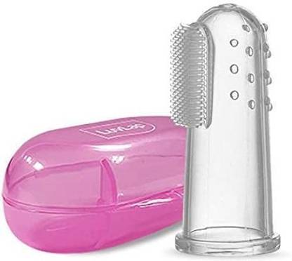 Daydreamer Baby Finger Toothbrush Teeth Clear Soft Silicone Tooth Brush Rubber Pack of 01 Soft Toothbrush