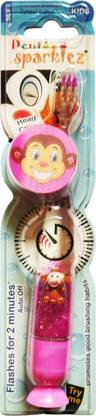 dento sparklez Pink - Light & Water Sparkle kids toothbrush Extra Soft Toothbrush