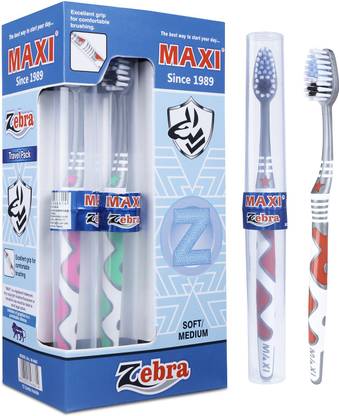 Maxi Zebra Travel Pack Soft Toothbrush