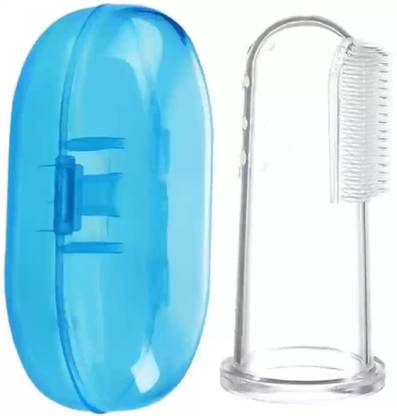 FUSION FLY Baby Finger Tooth Brush with Case (Newborn Baby Toothbrush; Non-Toxic Soft Toothbrush