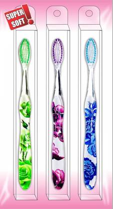 BIGBRO Toothbrush with Extra Soft Bristles with Covers for Adults Women and Men( 3 pcs) Extra Soft Toothbrush
