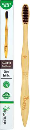 Bamboo Haat Bamboo Toothbrush with Clove infused Bristles (Pack Of 1) Ultra Soft Toothbrush