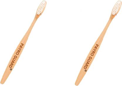 Payroguard Natural Herbal Bamboo Soft Bristles Toothbrush with GMP & FSC certified Extra Soft Toothbrush