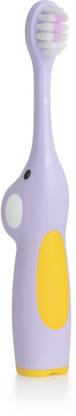 Beebaby Elephant Shape Brush Buddy Soft Tapered Bristle Kids Toothbrush. BPA Free|Violet Extra Soft Toothbrush