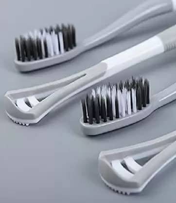 The Electra 2 in 1 Toothbrush and Tongue Scraper Medium Toothbrush