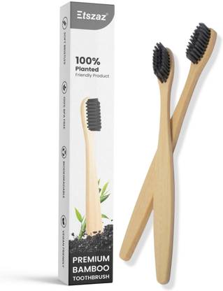 Etszaz Bamboo Toothbrush - Eco-Friendly Natural Bristles for Sustainable Oral Care Extra Soft Toothbrush