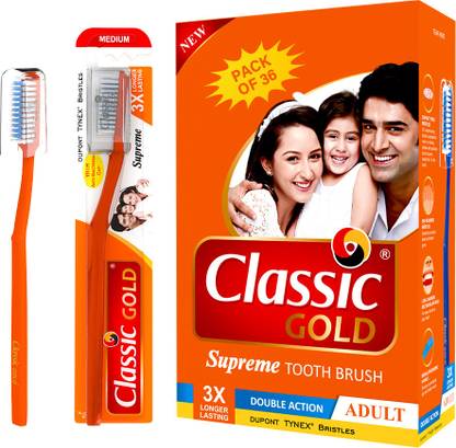 CLASSIC GOLD SUPREME Medium Toothbrush