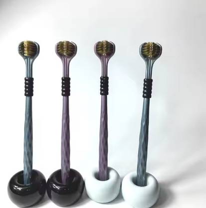 BBBIKINI 3 Sided Triple Angle Tooth hugger Training Toothbrush, Ultra Soft Bristles Medium Toothbrush