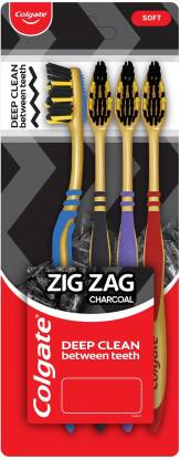 Colgate ZigZag Charcoal Soft Toothbrush