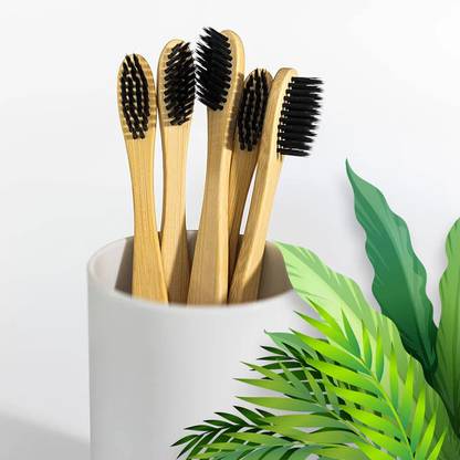 BAKUL Organic Bamboo Toothbrushes Extra Soft Toothbrush
