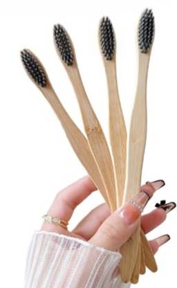 BIG LEAF Bamboo Toothbrush BPA free with Soft Bristles |100% Eco-friendly Ultra Soft Toothbrush