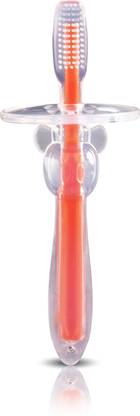 LuvLap Silicone Baby Training Toothbrush with soft bristles, antichoking shield, Soft Toothbrush