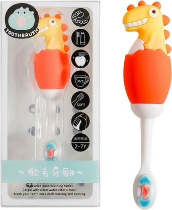 YEF Kids Toothbrush – Cute Dinosaur Design Soft Tooth Brush, Extra Soft Toothbrush
