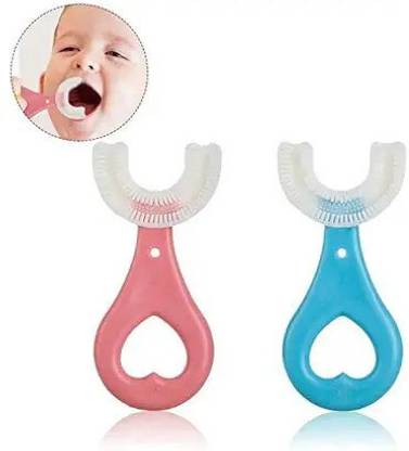 BHUMI ENTERPRISE Kids 2-6 Yrs Silicone U-Shape Toothbrush 360° Soft Toothbrush