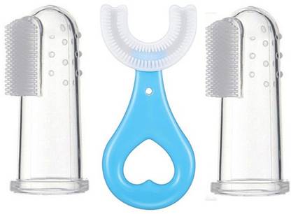 Daydreamer Professional Baby Finger Pack of 02 With U Shape Brush Pack of 01 Soft Toothbrush