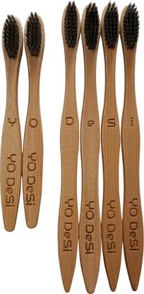 YO Desi Compostable & Biodegradable, Eco Friendly Bamboo Soft Toothbrush