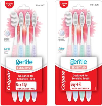 Colgate Sensitive Soft Bristles Toothbrush - 4 Pcs ( Pack of 2 ) Ultra Soft Toothbrush