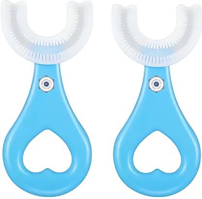 YOS TRENDZ Children Infant Toothbrush 360 Degree U-shaped For 2-6 Years Silicone Cleaning Ultra Soft Toothbrush