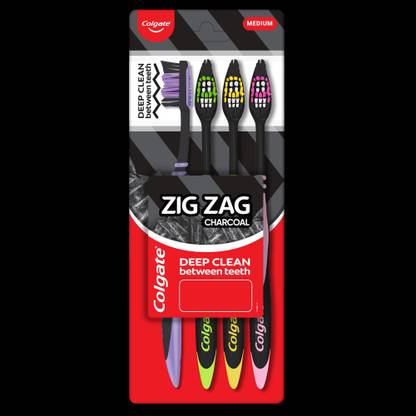 Colgate ZigZag Charcoal Medium Toothbrush