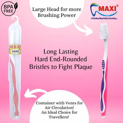 Maxi Candy Travel Pack Hard Toothbrush