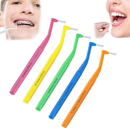 VUSTICA Interdental Brush for Teeth Cleaner Toothpick Dental Oral Flosser Cleaning Extra Soft Toothbrush
