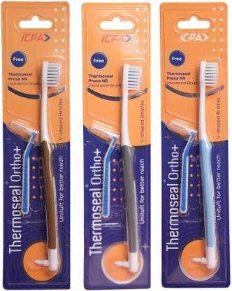 ICPA Thermoseal Ortho+ for Braces with Free Proxa NS Interdental Soft Toothbrush