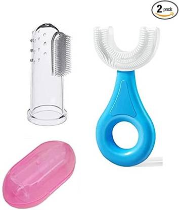 Aimtex U Shape & Finger Toothbrush Combo Ultra Soft Toothbrush