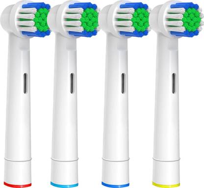 Zibuyu 4Pcs Electric Toothbrush Replacement Heads for Braun Soft Dupont Bristles Brush Soft Toothbrush