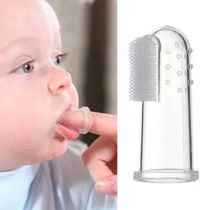 KOTLEY Finger Tooth Brush (3 months to 3 years) with storage Box Extra Soft Ultra Soft Toothbrush