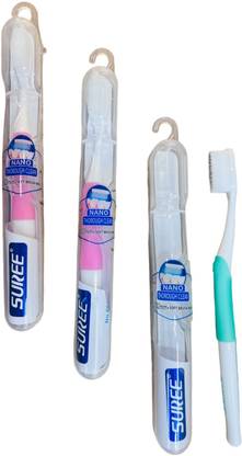 suree imported silicone tooth brush white 3 pcs Ultra Soft Toothbrush