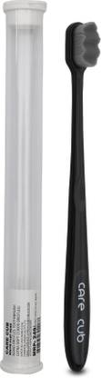 CARE CUB Black ZigZag Nano10000 Bristle BPA Free Effect For Sensitive Teeth OralGum Ultra Soft Toothbrush