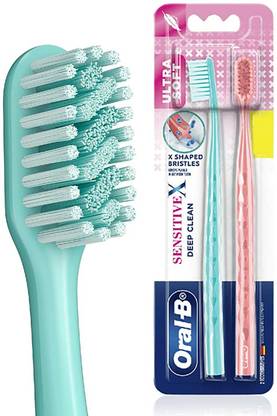 Oral-B Sensitive X Deep clean Ultra Soft - X filament Technology, Buy 1 Get 1 Ultra Soft Toothbrush