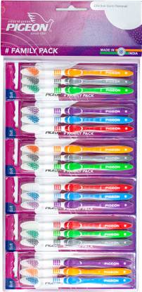 Pigeon FAMILY PACK TOOTHBRUSH
(PACK OF 3 PIECES) Soft Toothbrush