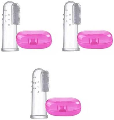 granny cares " Pink Finger Brush for Newborn Babies | Oral Care | Box for Convenient Storage" Ultra Soft Toothbrush